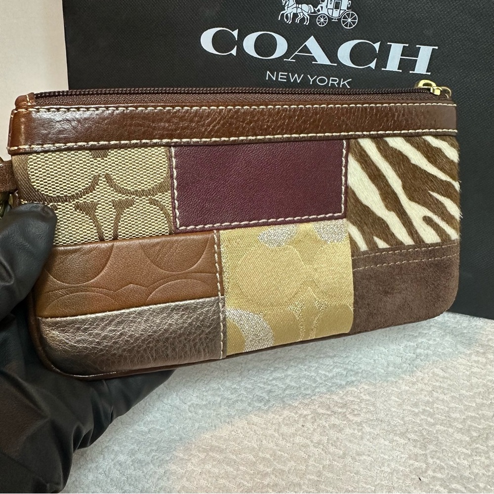Coach Multicolor Patchwork Wristlet - image 3